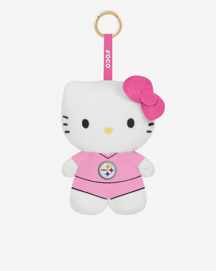 Pittsburgh Steelers Plush Hello Kitty® Pink Bag Charm Keychain FOCO - FOCO.com