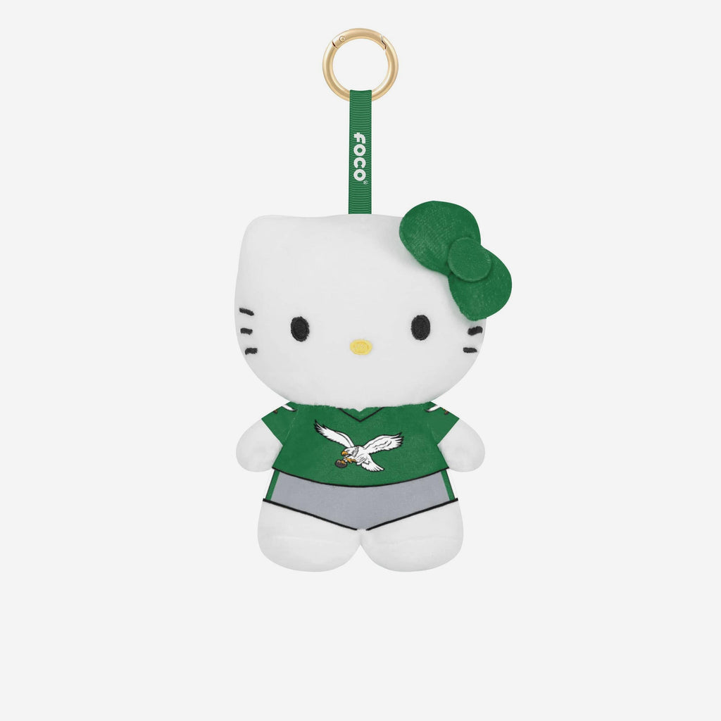 Philadelphia Eagles Kelly Green Plush Hello Kitty® Bag Charm Keychain FOCO - FOCO.com