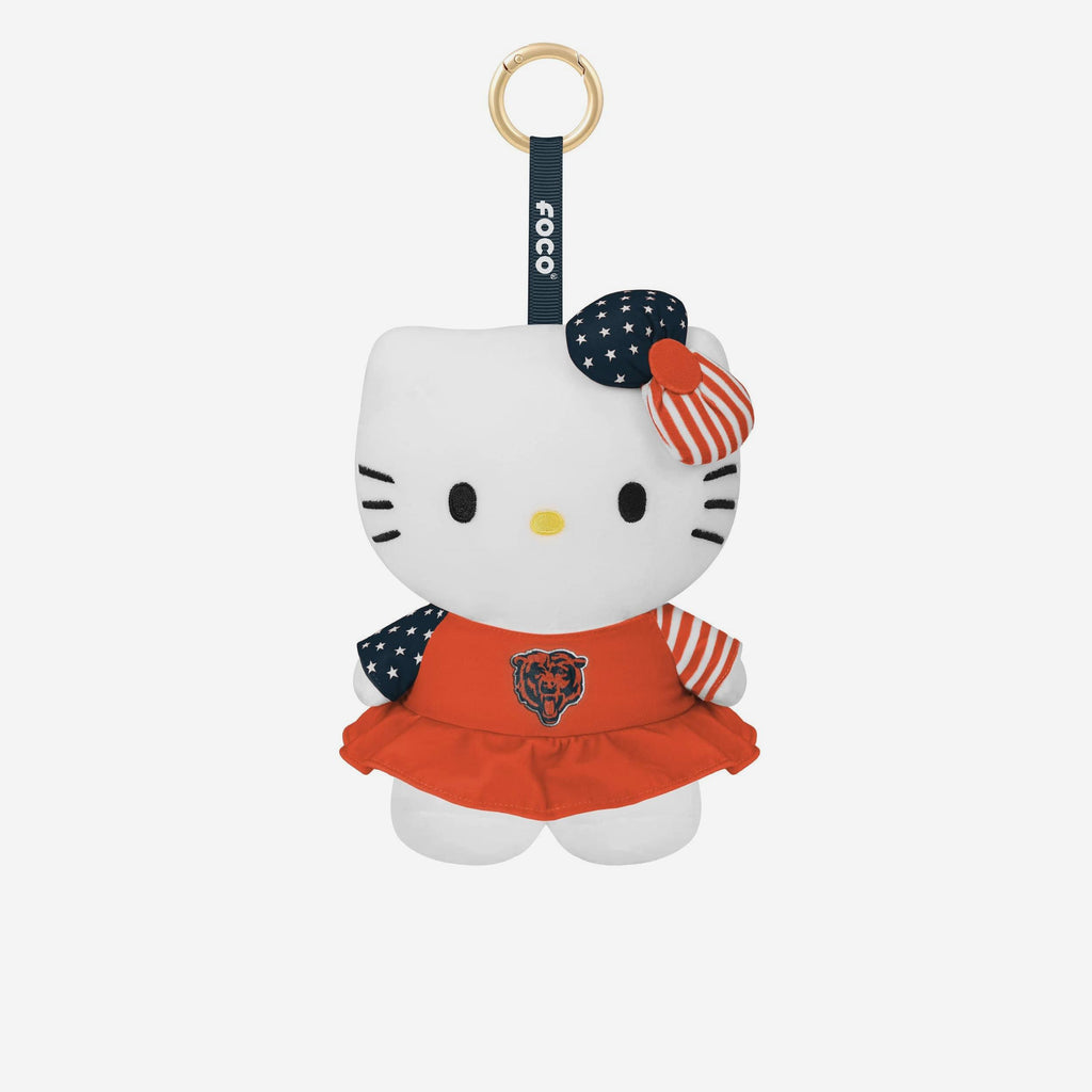 Chicago Bears Americana Plush Hello Kitty® Bag Charm Keychain FOCO - FOCO.com