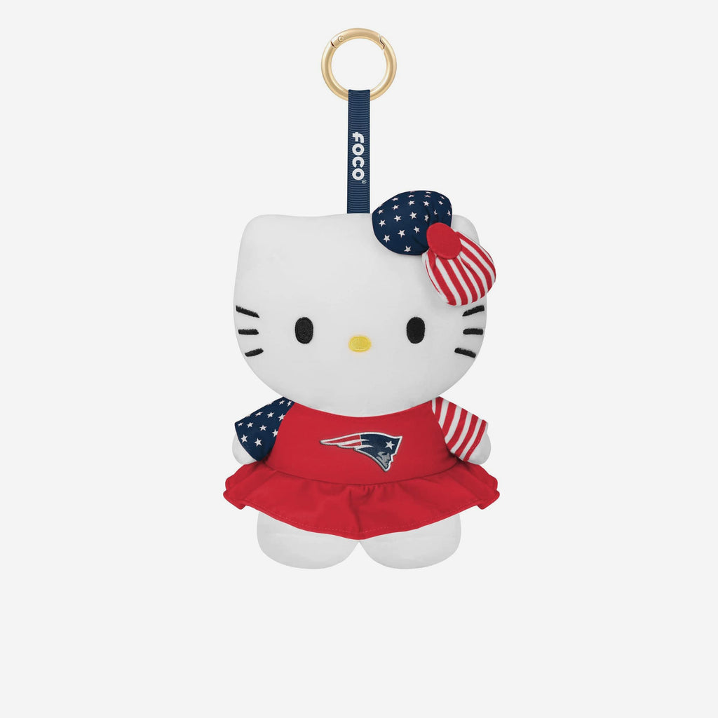 New England Patriots Americana Plush Hello Kitty® Bag Charm Keychain FOCO - FOCO.com