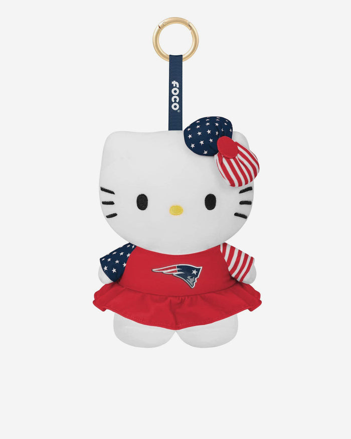 New England Patriots Americana Plush Hello Kitty® Bag Charm Keychain FOCO - FOCO.com