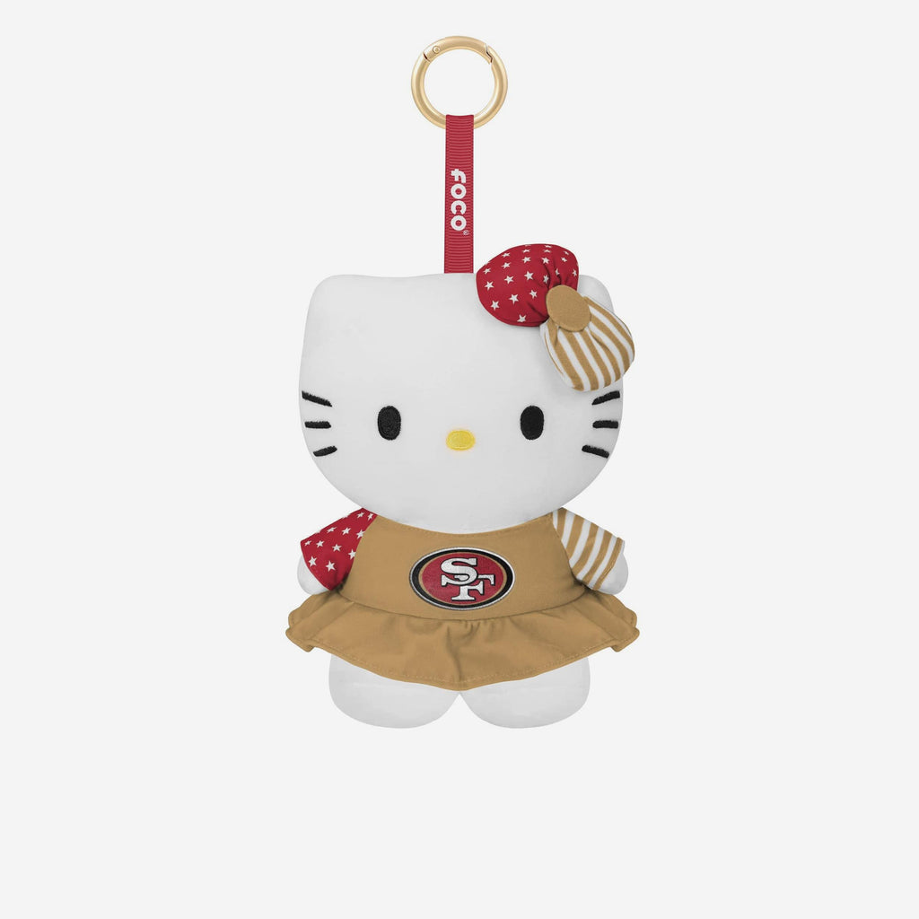 San Francisco 49ers Americana Plush Hello Kitty® Bag Charm Keychain FOCO - FOCO.com