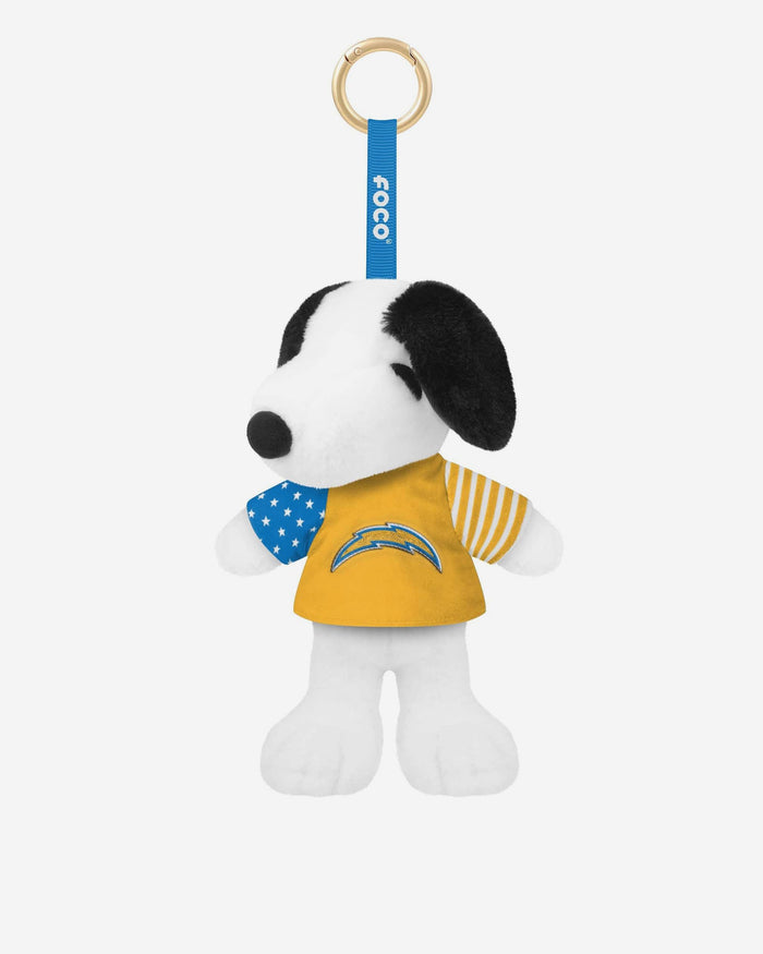 Los Angeles Chargers Americana Plush Snoopy Peanuts Bag Charm Keychain FOCO - FOCO.com