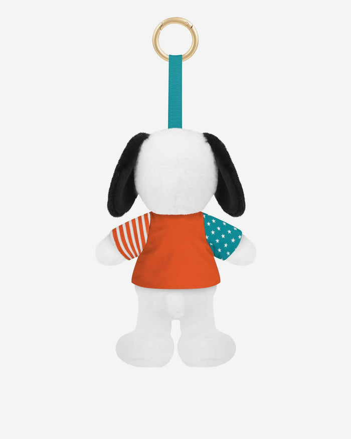 Miami Dolphins Americana Plush Snoopy Peanuts Bag Charm Keychain FOCO - FOCO.com