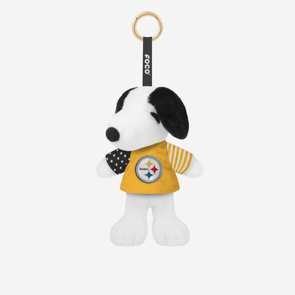 Pittsburgh Steelers Americana Plush Snoopy Peanuts Bag Charm Keychain FOCO - FOCO.com