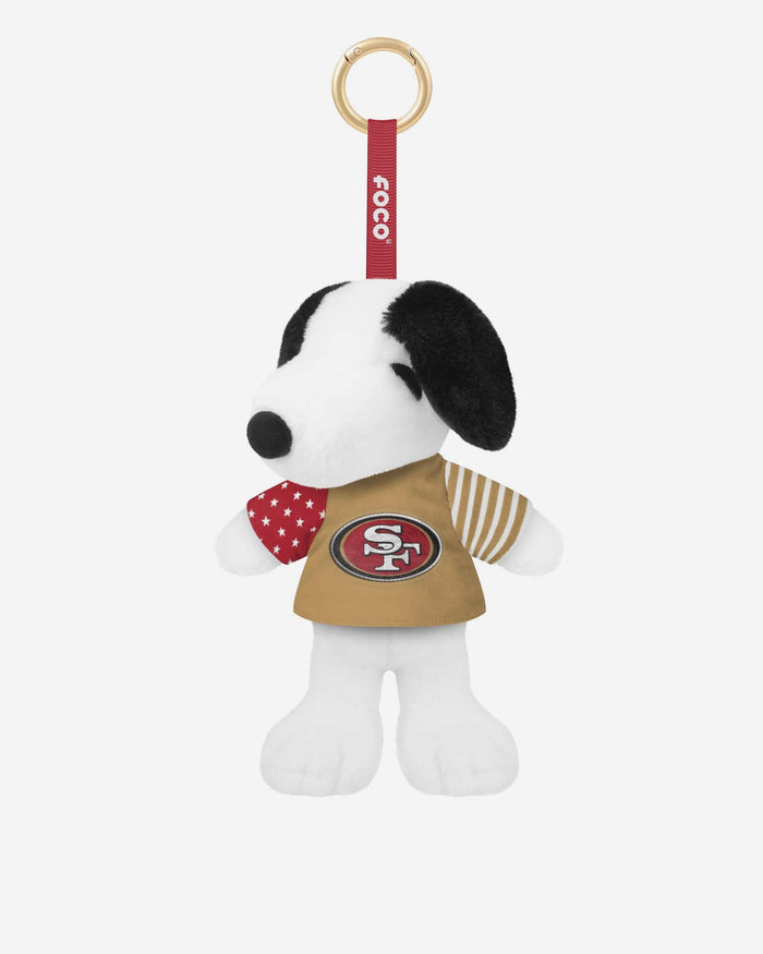 San Francisco 49ers Americana Plush Snoopy Peanuts Bag Charm Keychain FOCO - FOCO.com