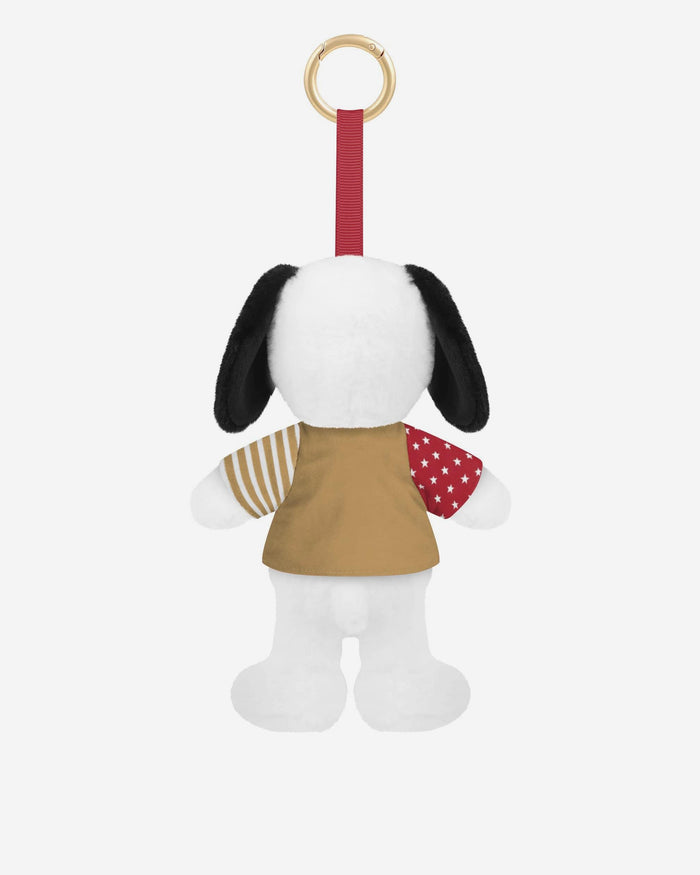 San Francisco 49ers Americana Plush Snoopy Peanuts Bag Charm Keychain FOCO - FOCO.com