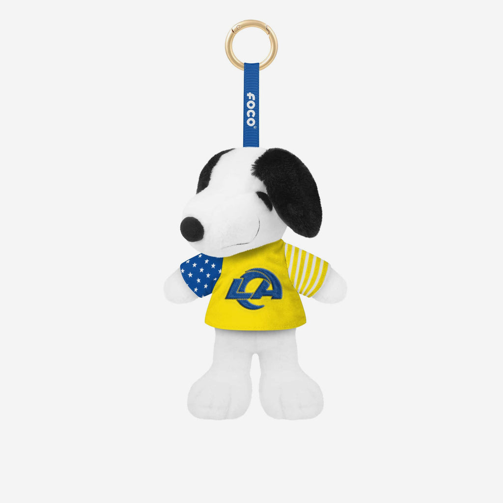 Los Angeles Rams Americana Plush Snoopy Peanuts Bag Charm Keychain FOCO - FOCO.com