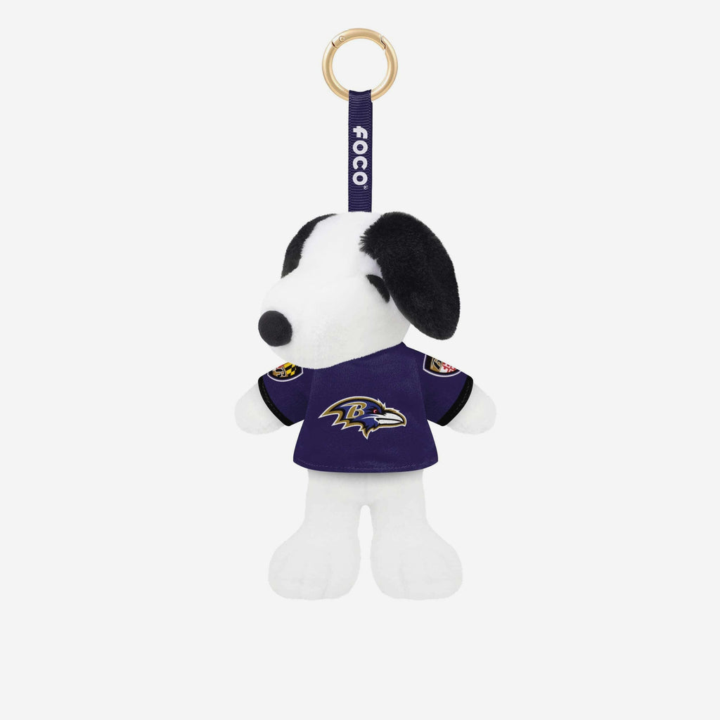 Baltimore Ravens Plush Snoopy Peanuts Bag Charm Keychain FOCO - FOCO.com