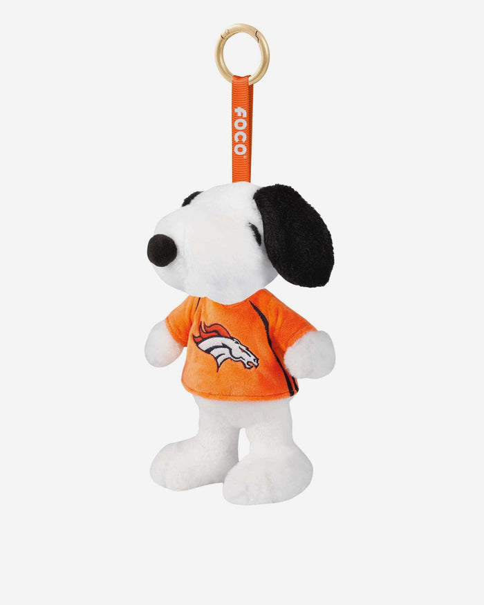 Denver Broncos Plush Snoopy Peanuts Bag Charm Keychain FOCO - FOCO.com