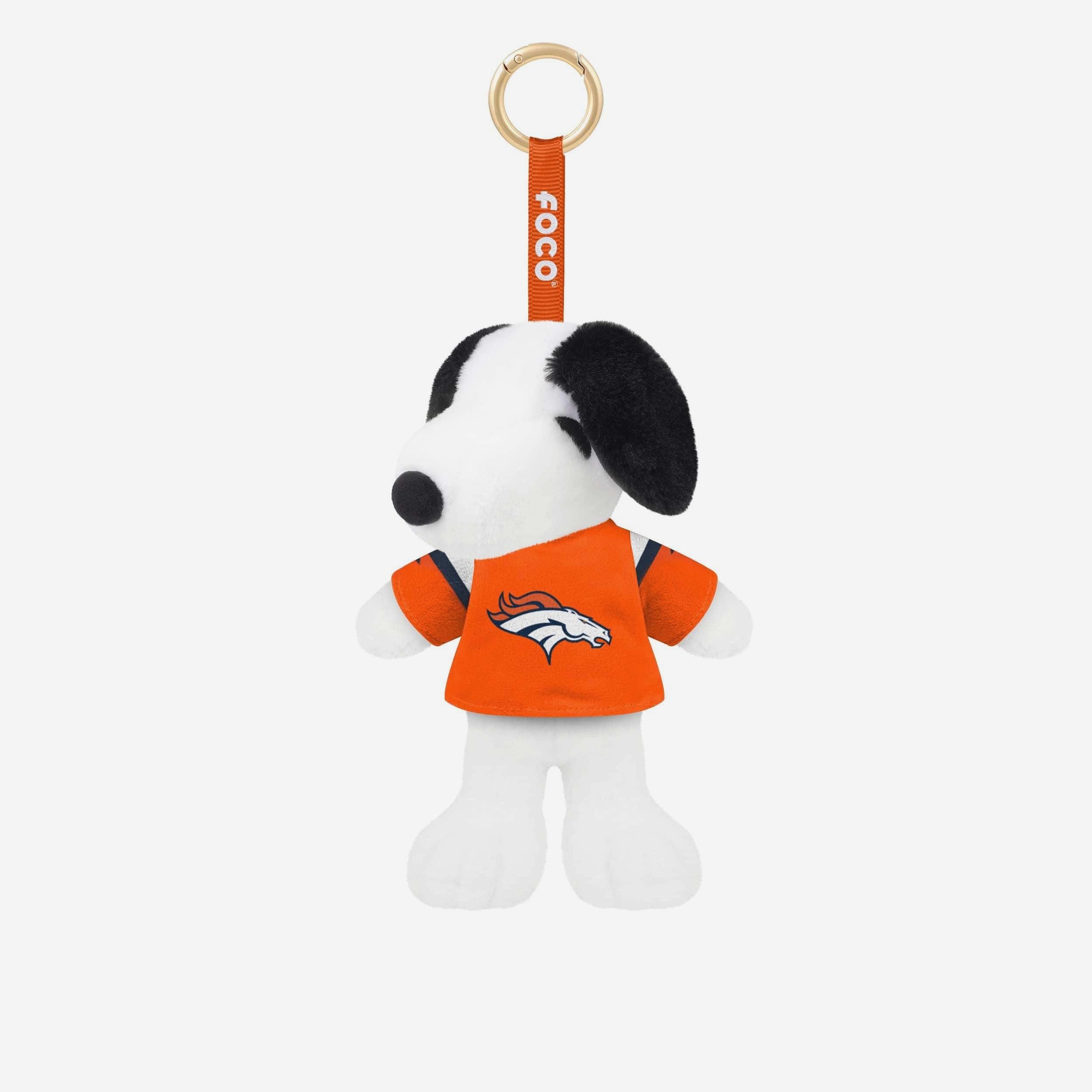 Denver Broncos Plush Snoopy Peanuts Bag Charm Keychain FOCO