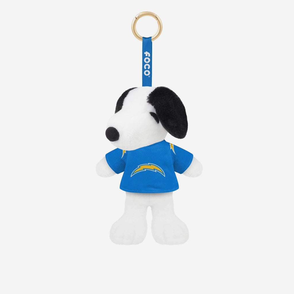 Los Angeles Chargers Plush Snoopy Peanuts Bag Charm Keychain FOCO - FOCO.com