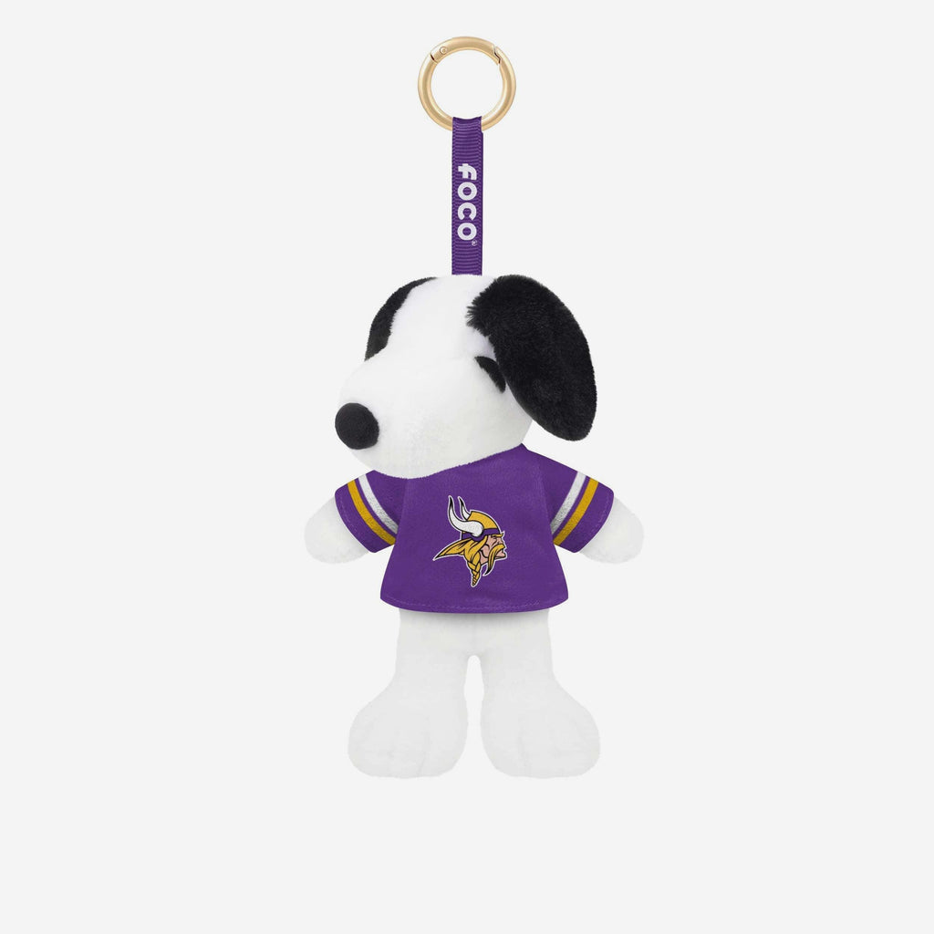 Minnesota Vikings Plush Snoopy Peanuts Bag Charm Keychain FOCO - FOCO.com