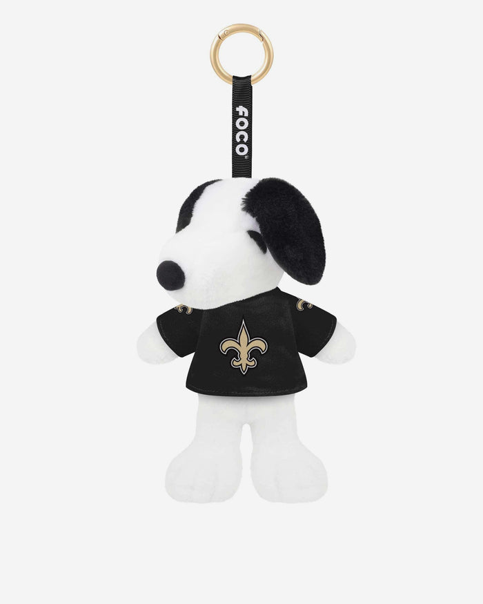 New Orleans Saints Plush Snoopy Peanuts Bag Charm Keychain FOCO - FOCO.com