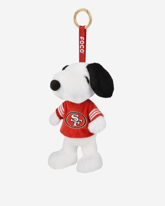 San Francisco 49ers Plush Snoopy Peanuts Bag Charm Keychain FOCO - FOCO.com