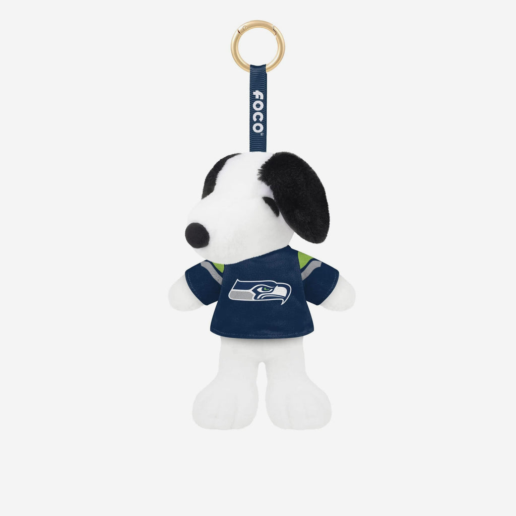 Seattle Seahawks Plush Snoopy Peanuts Bag Charm Keychain FOCO - FOCO.com