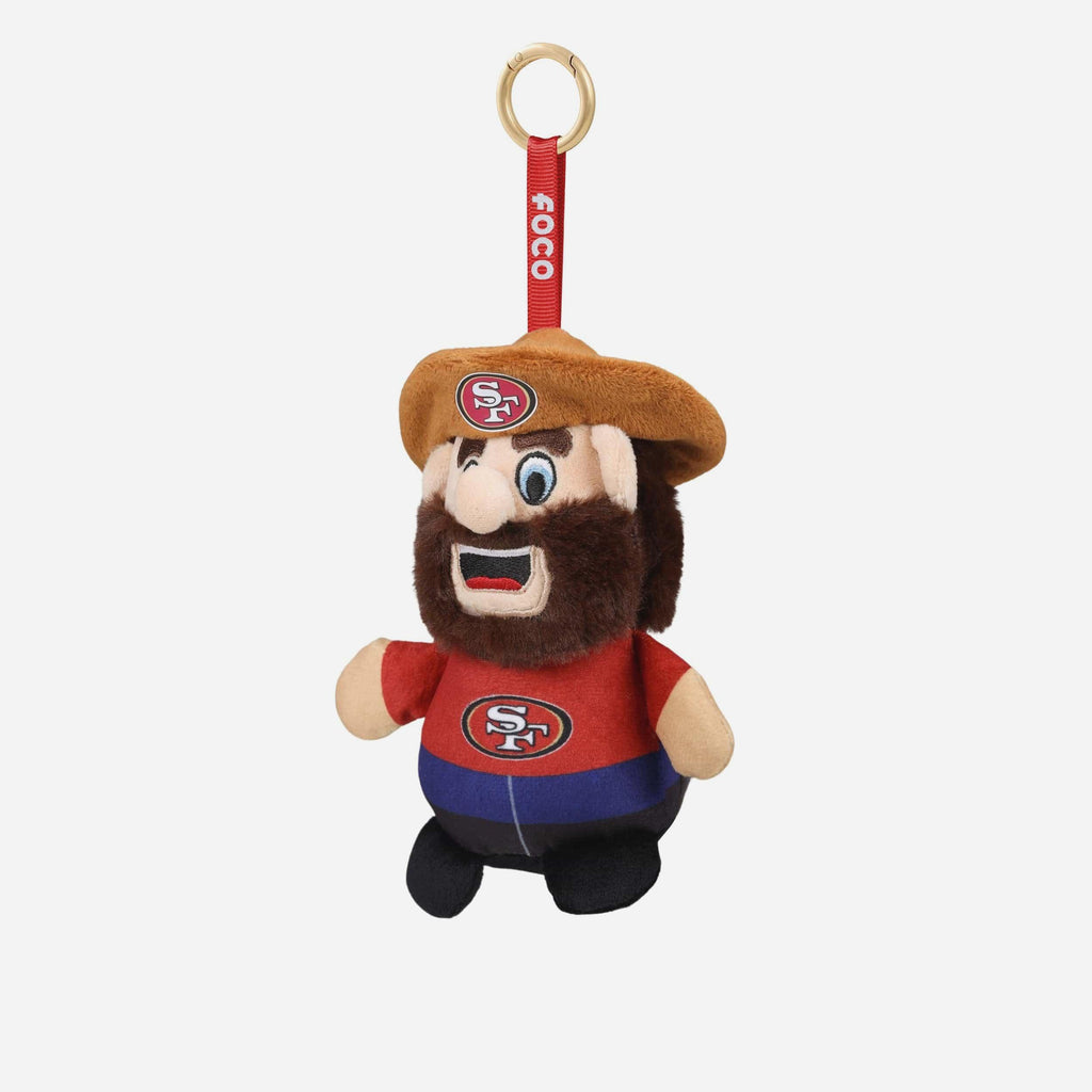 San Francisco 49ers Plush Teamie Beanie Mascot Bag Charm Keychain FOCO