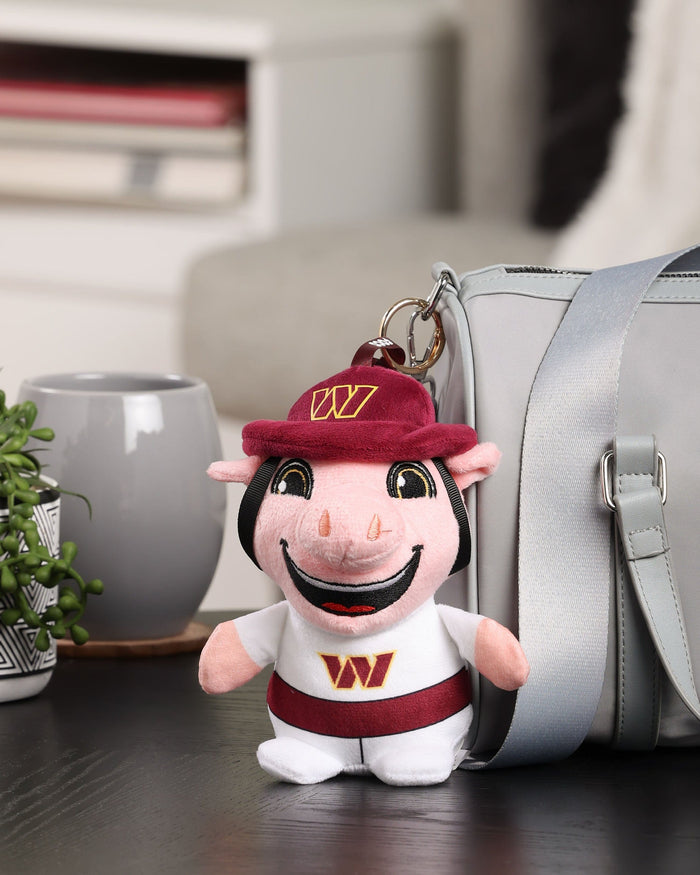 Commanders Key Chain Washington Commanders Plush Teamie Beanie Mascot Bag Charm Keychain FOCO