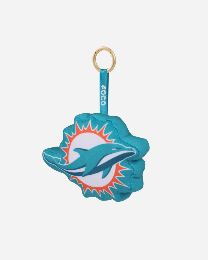 Miami Dolphins Plush Team Logo Bag Charm Keychain FOCO - FOCO.com