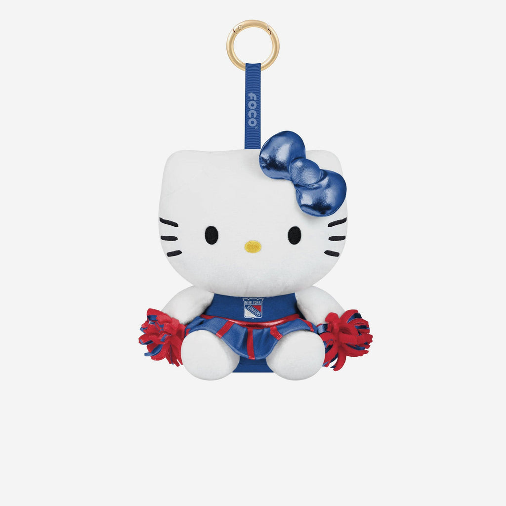New York Rangers Plush Hello Kitty® Cheer Outfit Bag Charm Keychain FOCO - FOCO.com