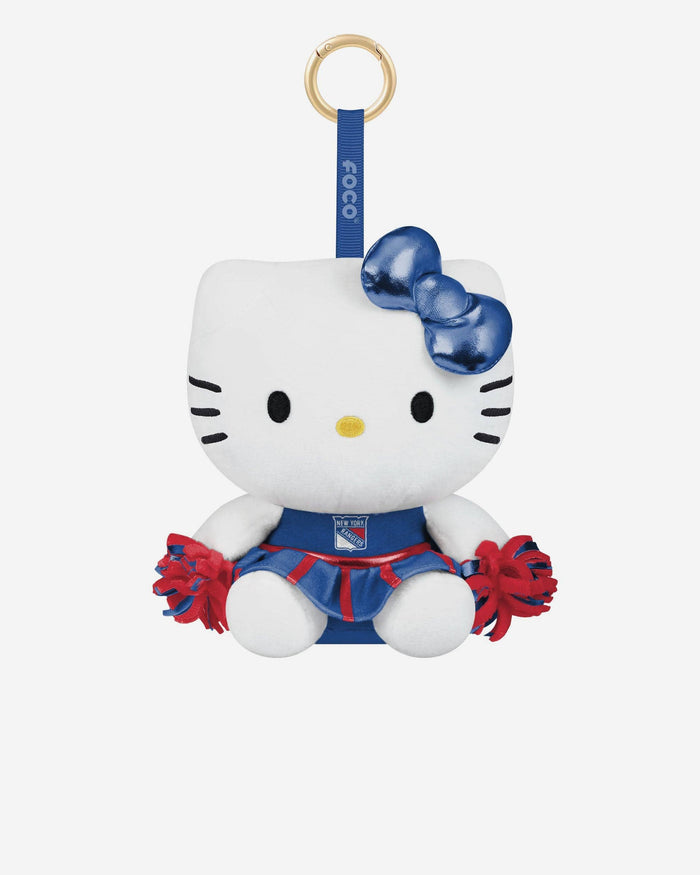 New York Rangers Plush Hello Kitty® Cheer Outfit Bag Charm Keychain FOCO - FOCO.com