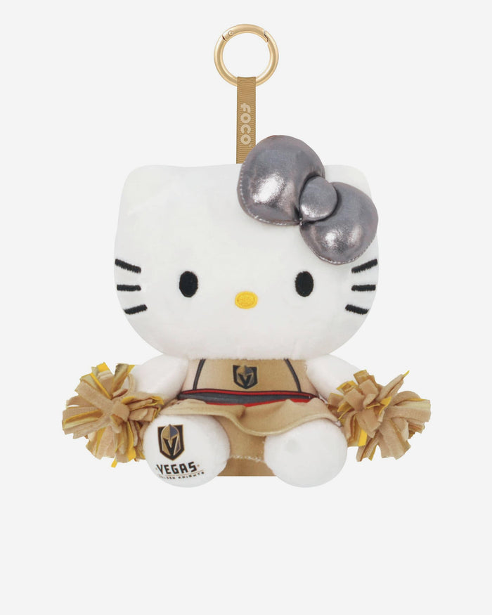 Vegas Golden Knights Plush Hello Kitty® Cheerleader Bag Charm Keychain FOCO - FOCO.com