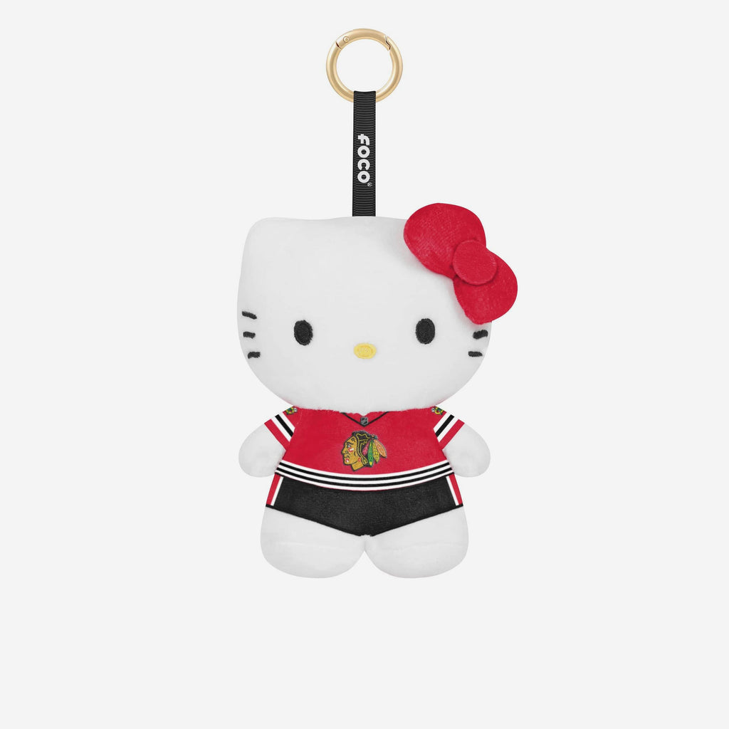 Chicago Blackhawks Plush Hello Kitty® Bag Charm Keychain FOCO - FOCO.com