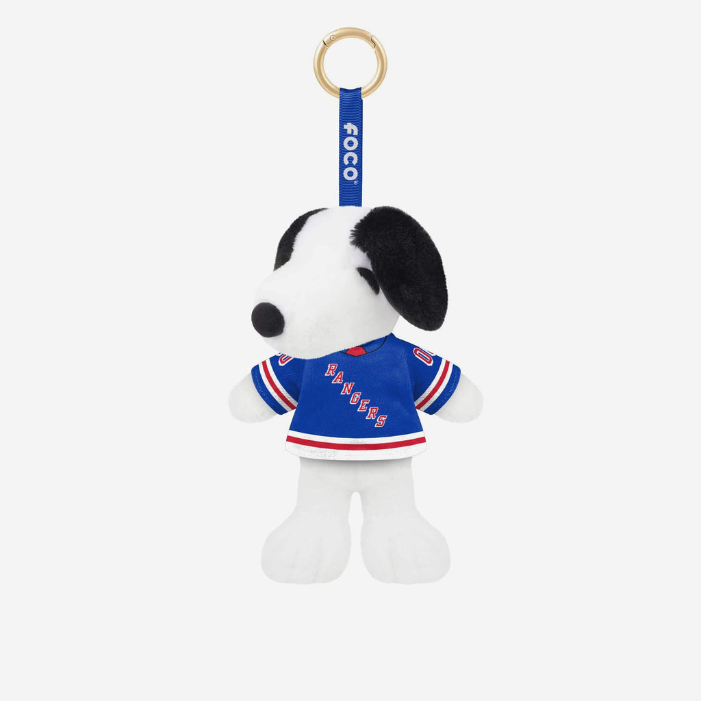 New York Rangers Plush Snoopy Peanuts Bag Charm Keychain FOCO - FOCO.com