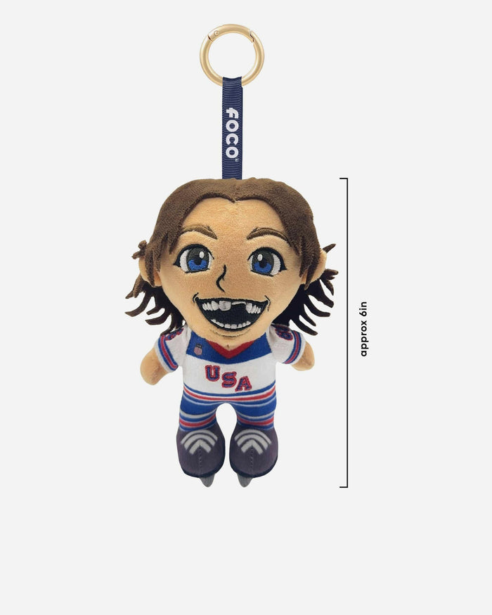 Jack Hughes Team USA Men's Hockey Plush Player Bag Charm Keychain FOCO - FOCO.com