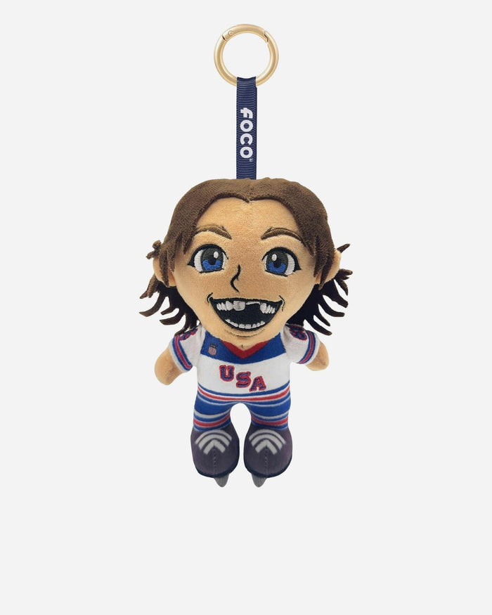 Jack Hughes Team USA Men's Hockey Plush Player Bag Charm Keychain FOCO - FOCO.com