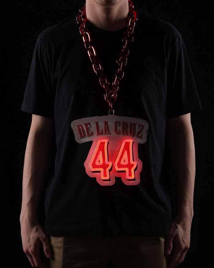 Elly De La Cruz Cincinnati Reds Neon Light Up Big Logo Player Chain FOCO - FOCO.com