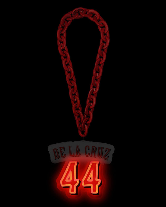 Elly De La Cruz Cincinnati Reds Neon Light Up Big Logo Player Chain FOCO - FOCO.com