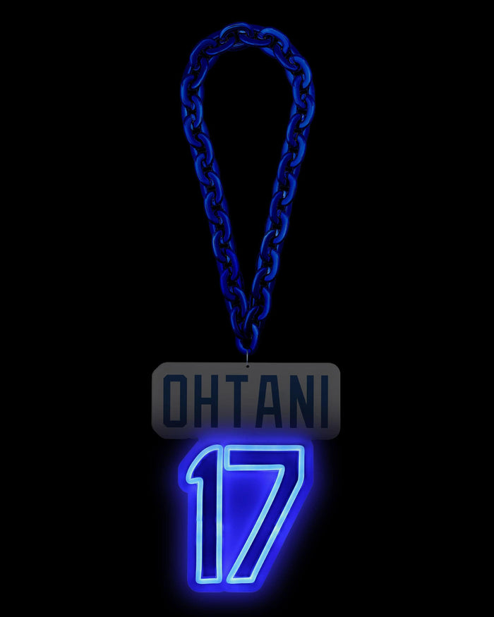 Shohei Ohtani Los Angeles Dodgers Neon Light Up Big Logo Player Chain FOCO - FOCO.com