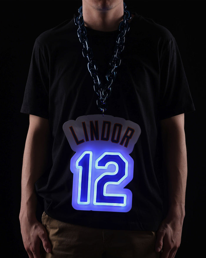 Francisco Lindor New York Mets Neon Light Up Big Logo Player Chain FOCO - FOCO.com