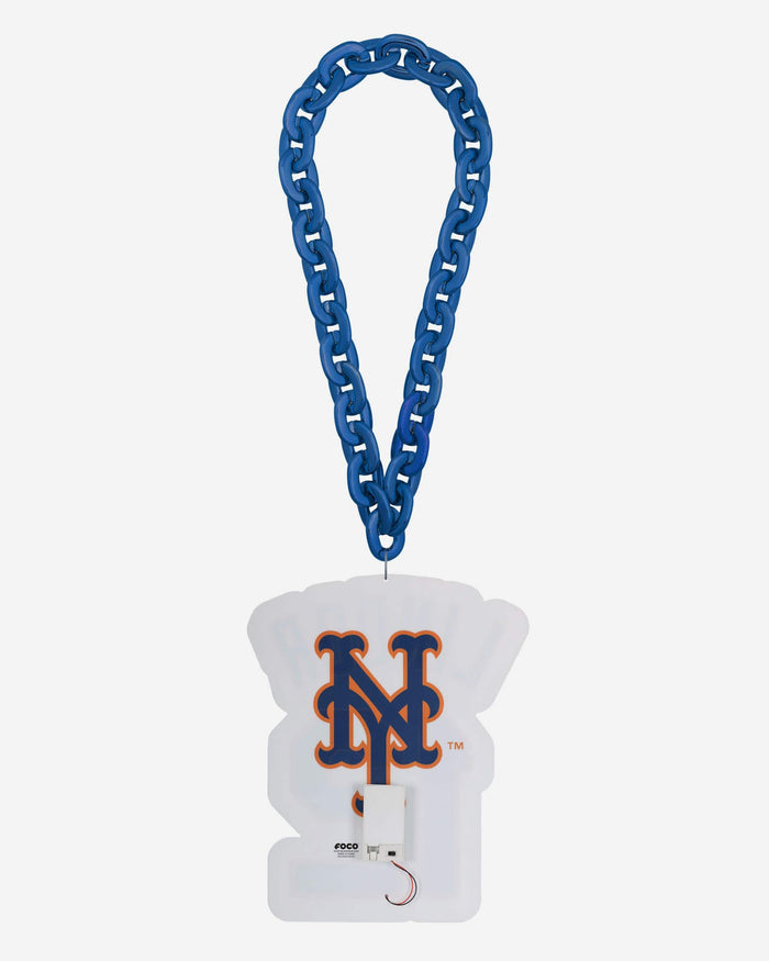 Francisco Lindor New York Mets Neon Light Up Big Logo Player Chain FOCO - FOCO.com