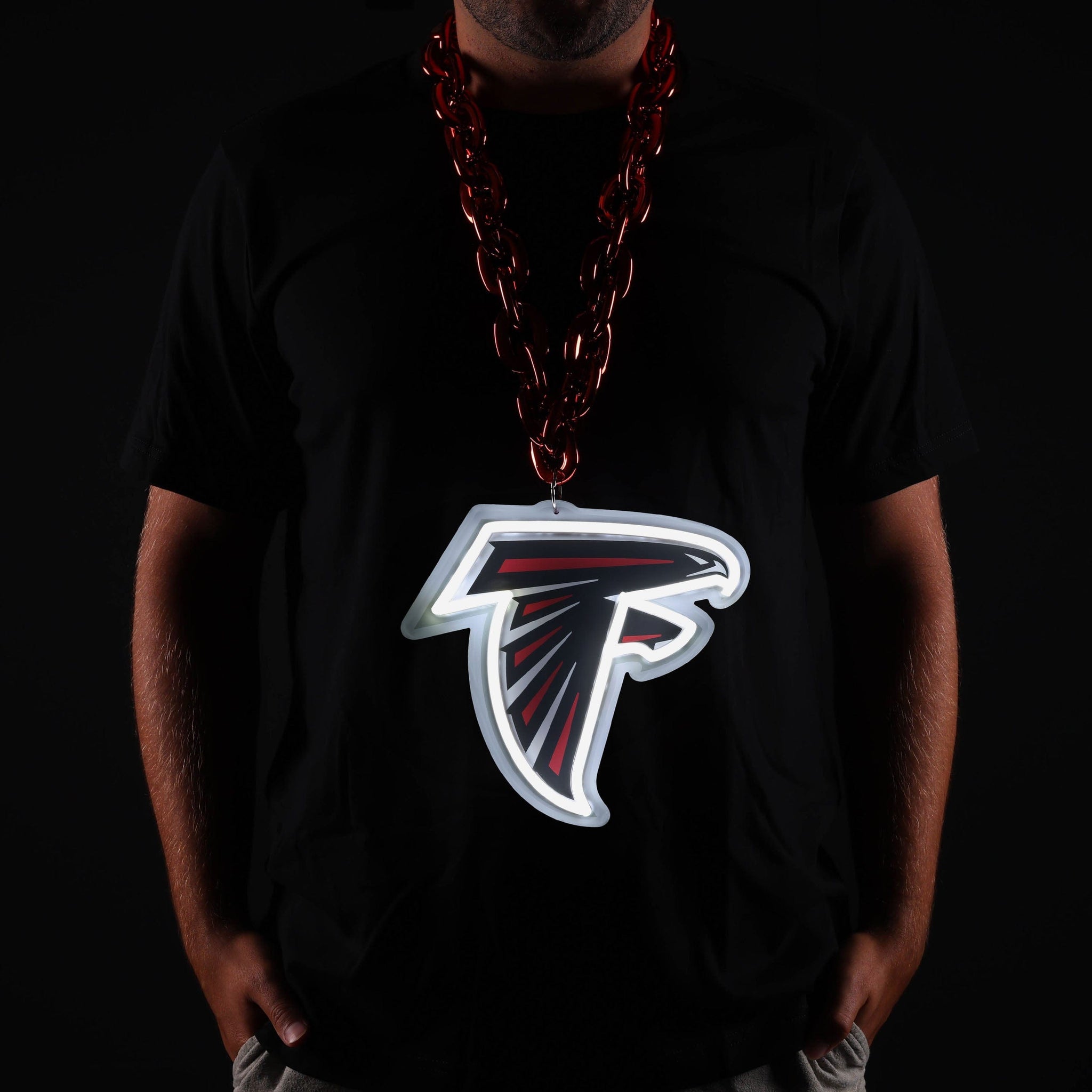 atlanta falcons fan gear NFL Fan Chain, Big Neon Light Up Team Logo