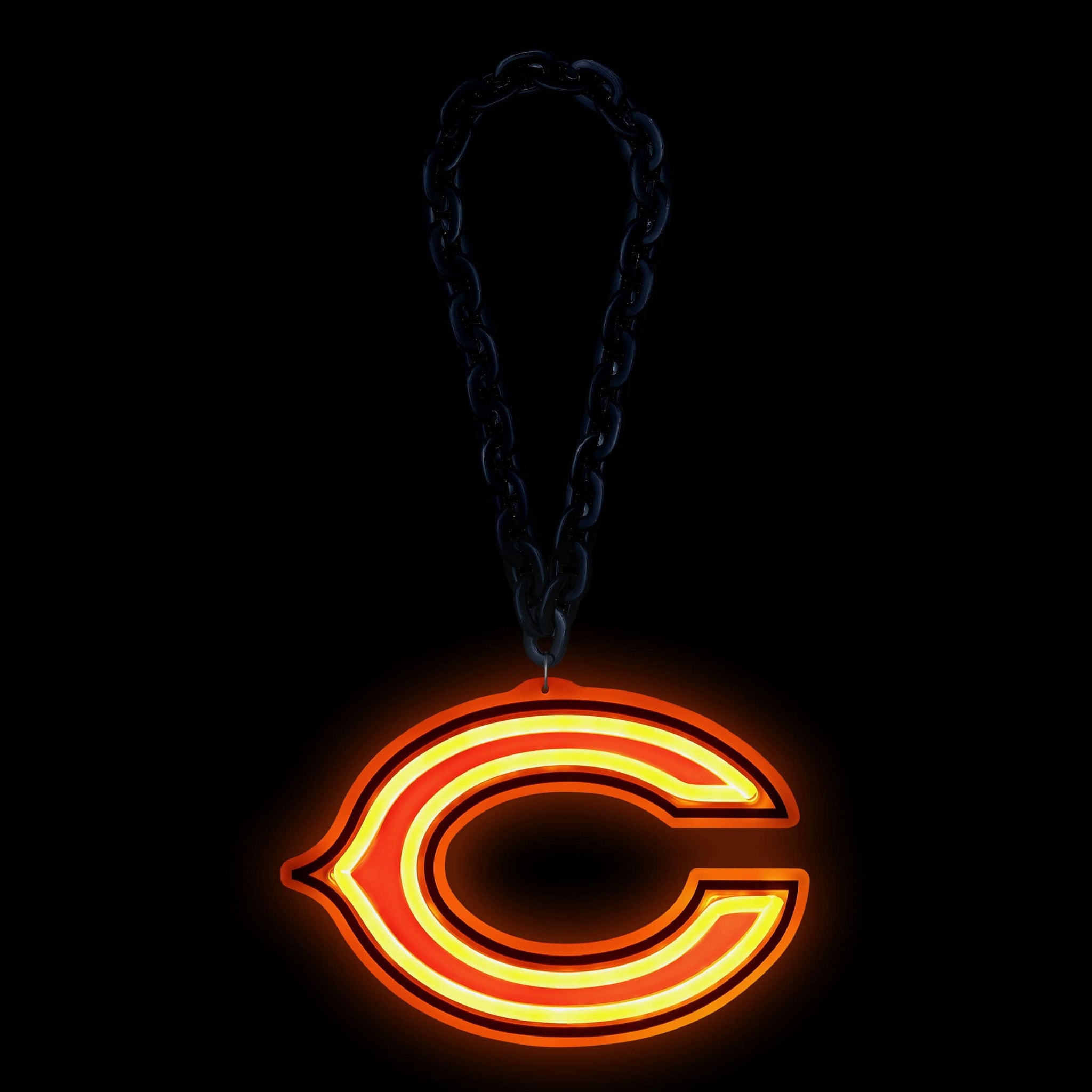 chicago bears fish tank accessories Chicago Bears Neon Light Up Big Logo Chain FOCO