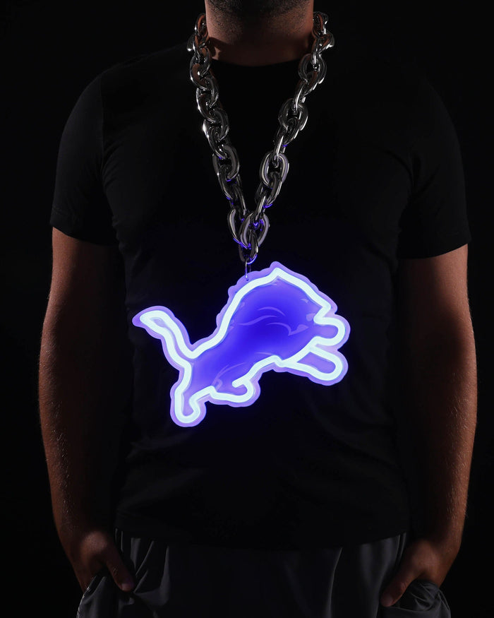Detroit Lions Neon Light Up Big Logo Chain FOCO