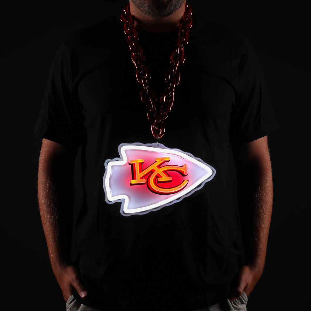 Kansas City Chiefs Neon Light Up Big Logo Chain FOCO