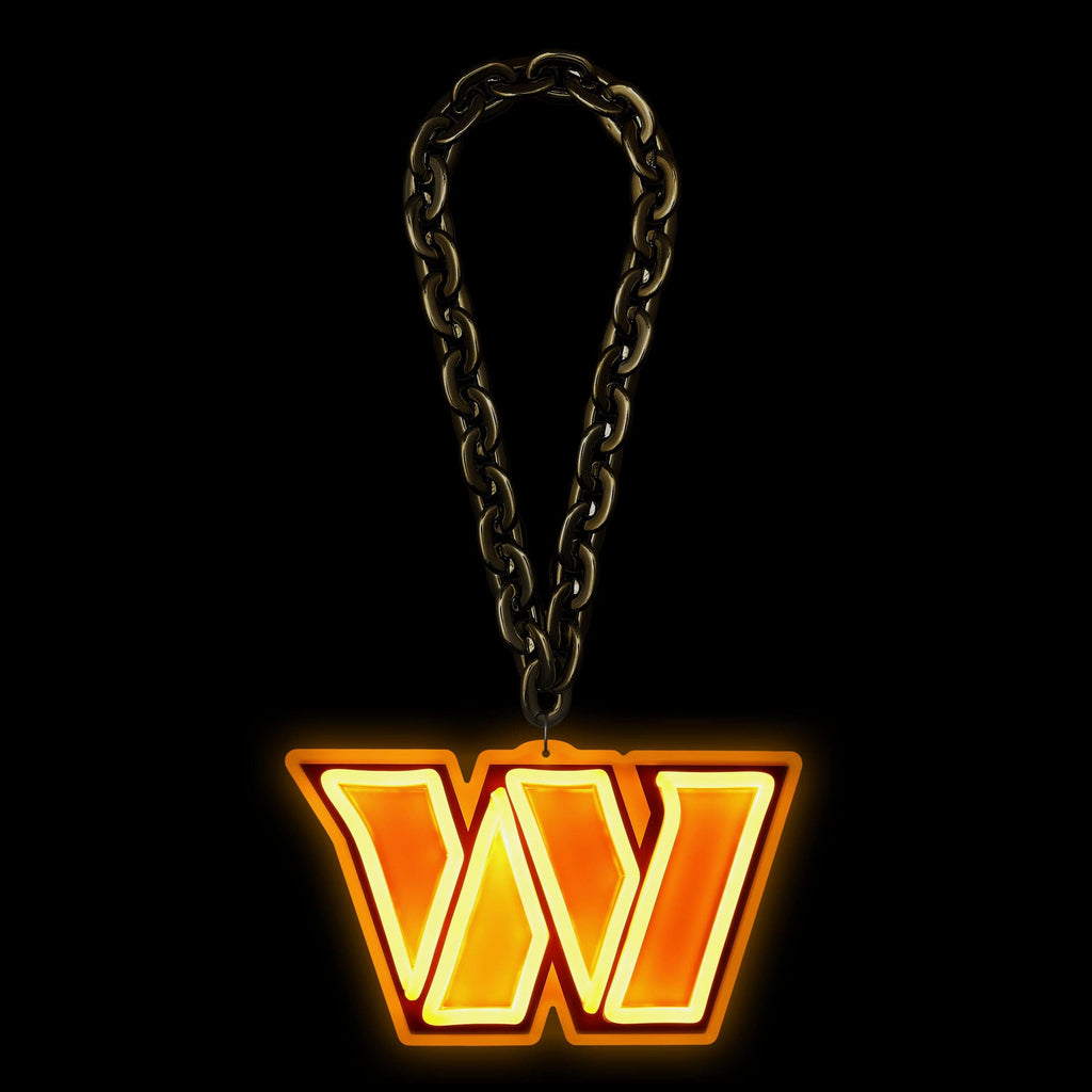 Washington Commanders Neon Light Up Big Logo Chain FOCO