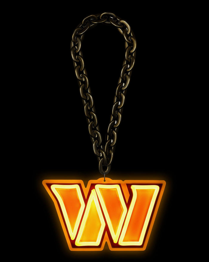 Washington Commanders Neon Light Up Big Logo Chain FOCO