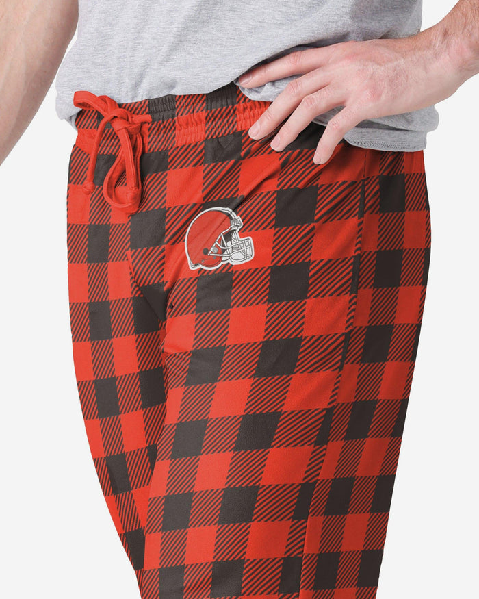 Cleveland Browns Buffalo Check Lounge Pants FOCO S - FOCO.com