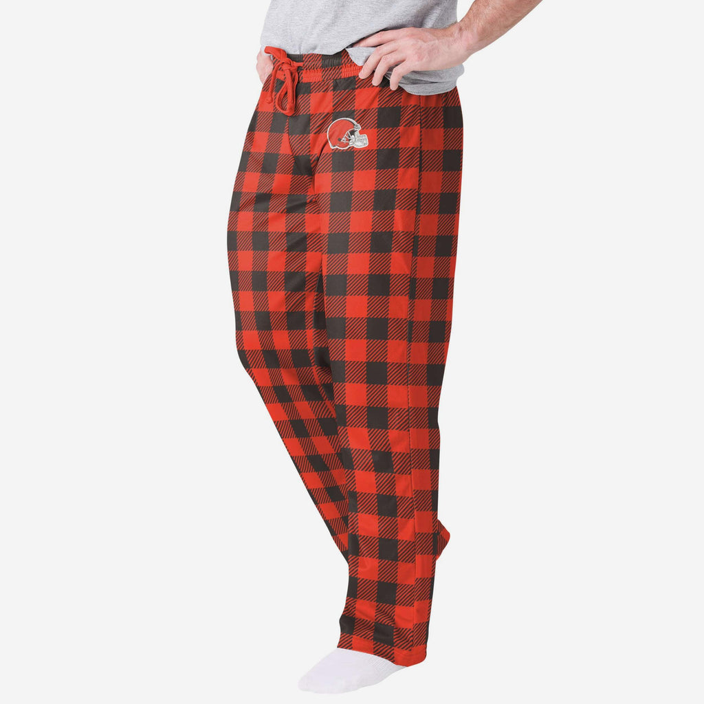 Cleveland Browns Buffalo Check Lounge Pants FOCO S - FOCO.com