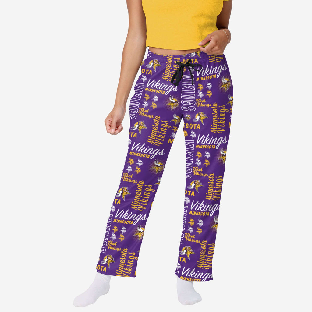 Minnesota Vikings Womens Mini Print Lounge Pants FOCO S - FOCO.com