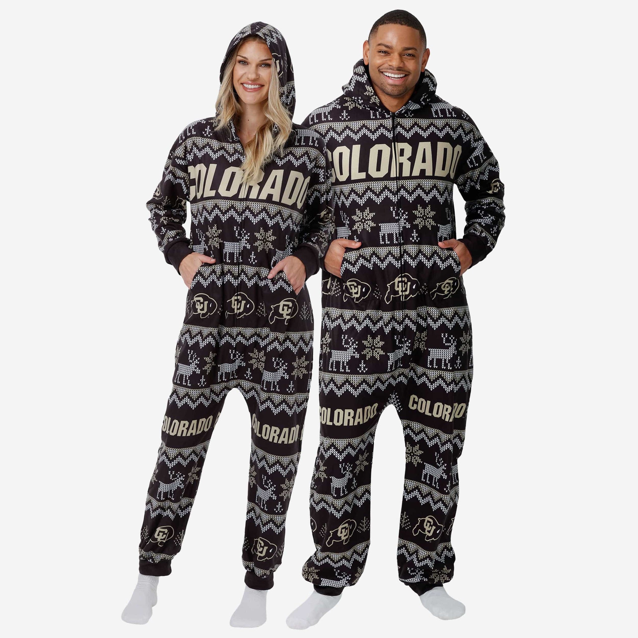 Colorado Buffaloes Ugly Pattern One Piece Pajamas1