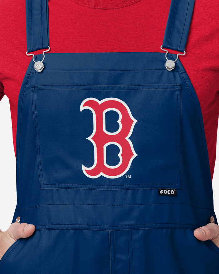Boston Red Sox Mens Big Logo Bib Overalls FOCO - FOCO.com
