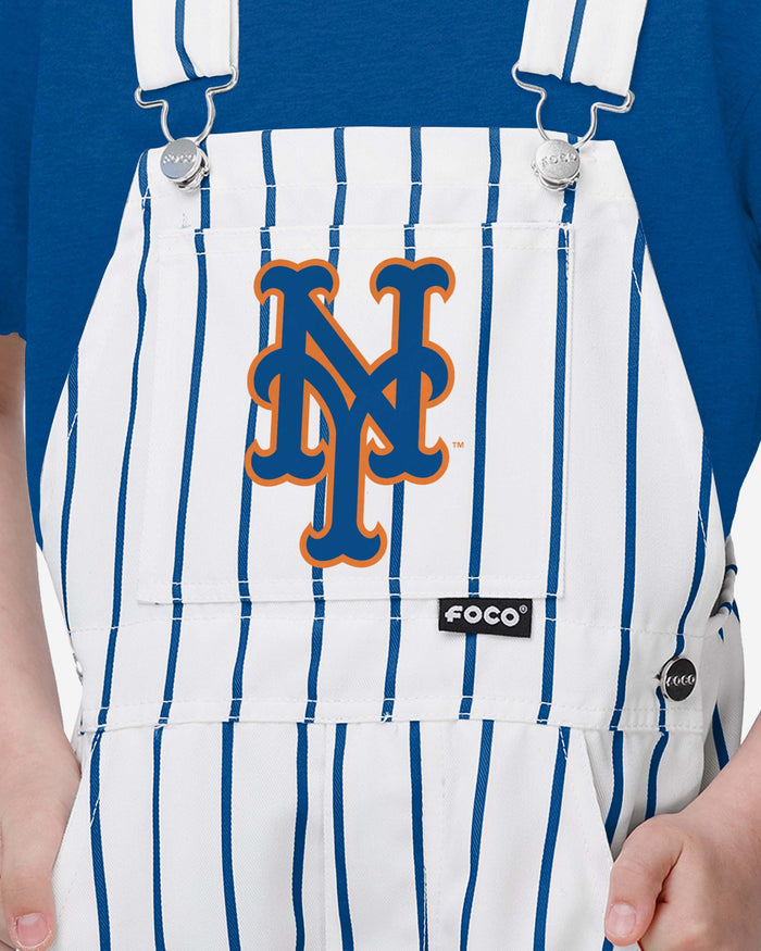 New York Mets Youth Pinstripe Bib Overalls FOCO - FOCO.com