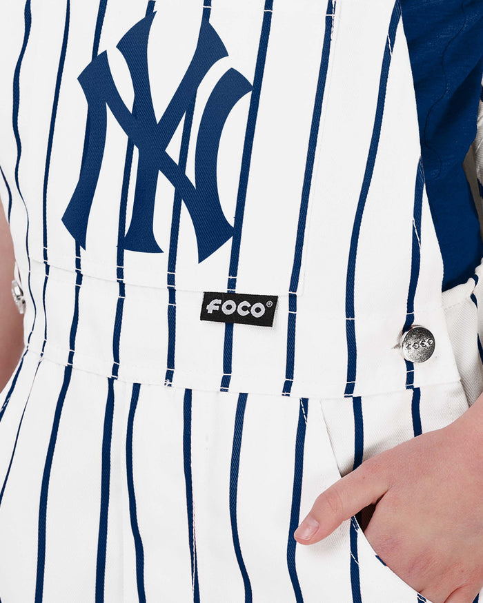 New York Yankees Youth Pinstripe Bib Overalls FOCO - FOCO.com