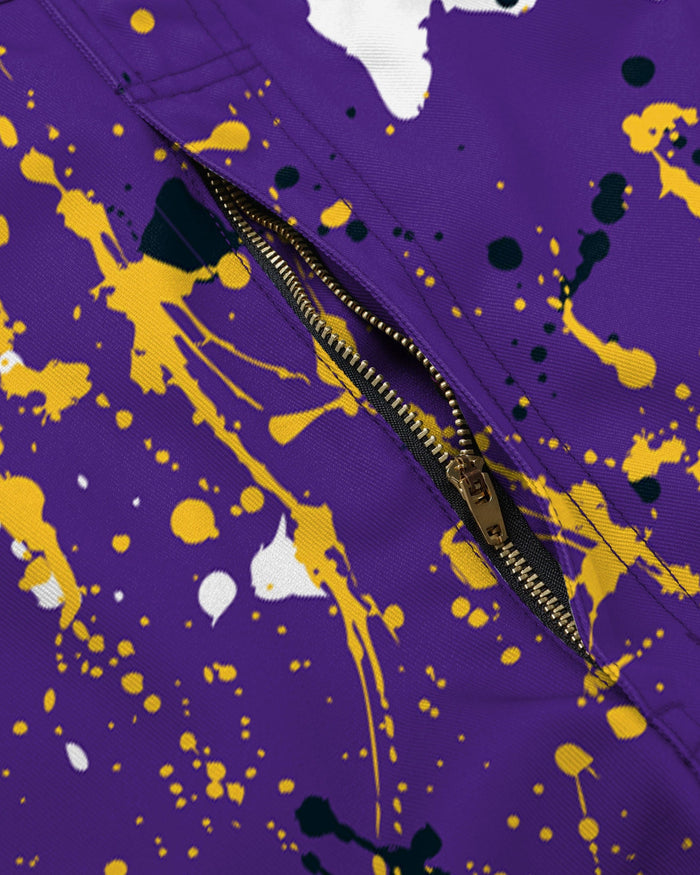 Los Angeles Lakers Mens Paint Splatter Bib Overalls FOCO - FOCO.com