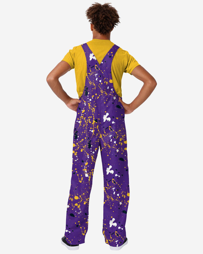 Los Angeles Lakers Mens Paint Splatter Bib Overalls FOCO - FOCO.com